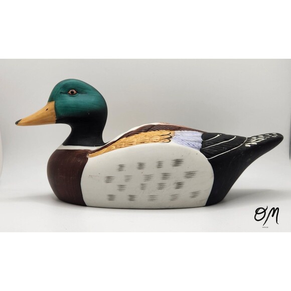 Hand Painted Ceramic Mallard Duck 8.5 Inches Made in Taiwan - Picture 1 of 9